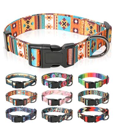Heele dog collar dogs collar for puppies Small medium-sized dogs patterned dog collars adjustable comfort robust dog collar bohemian orange s s (length 25-38cm width 1.5cm) bohemian orange - Buy Online on GoSupps.com
