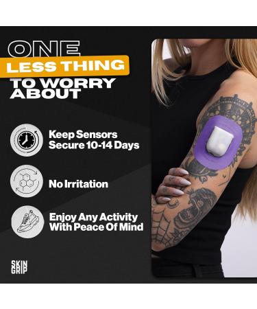 Skin Grip Adhesive Patches for Omnipod Insulin Pump - Waterproof & Sweatproof | Purple Pack 3-Day Wear Pre-Cut Medical Tape - Buy Online on GoSupps.com