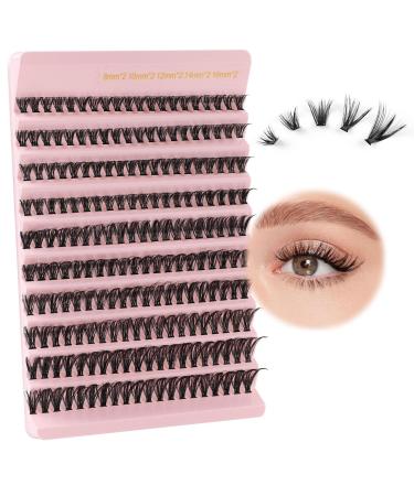 Poiuyoiu 40d false eyelashes extensions reusable fake lashes cluster lashes 8-16mm mixed length artificial eyelashes of course wispy individual eyelashes diy eyelashes extensions - Buy Online on GoSupps.com