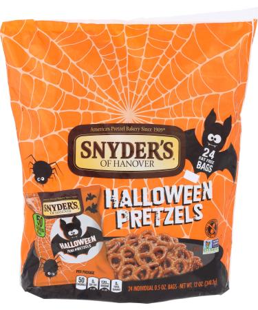 Snyder's of Hanover Mini Pretzels, Halloween Trick-or-Treat Snack Sack, 24 Ct