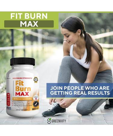 GREENVIFY Fit Burn Max Natural Supplement 60 Capsules Vegan Gluten Free Non-GMO (2) - Buy Online on GoSupps.com