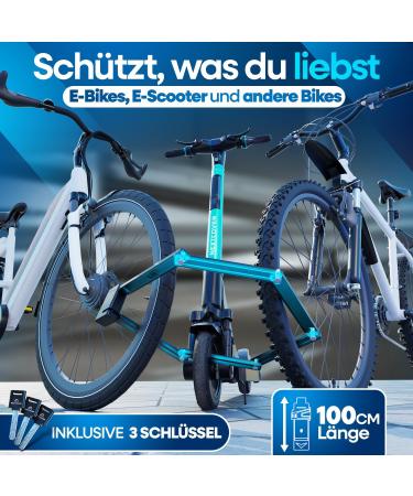 NextCover Folding Lock Bicycle - High-Security Steel Lock with 3 Keys & Holder | Durable 100cm Carbon Steel Bike Lock - Buy Online on GoSupps.com