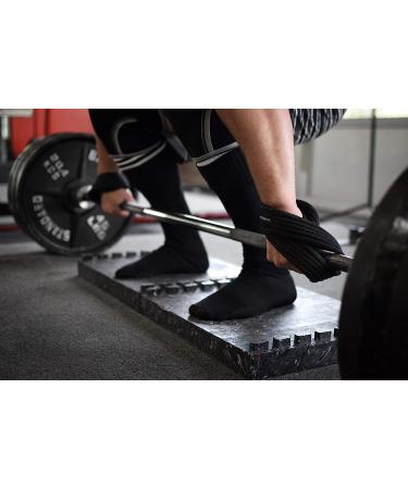 Figure 8 Lifting Straps for Deadlift, Powerlifting & Cross Training - Strong Weightlifting Wrist Straps for Men & Women (Medium, Black) - Buy Online on GoSupps.com