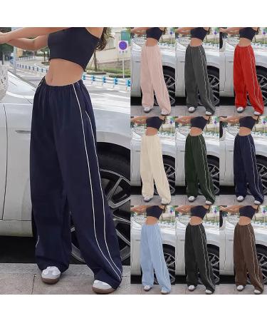 Gufesf Women's Cargo Parachute Pants - Low Waist Y2K Style | AK-F-Red Medium - Buy Online on GoSupps.com