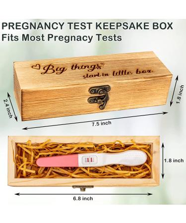 PregnancyÂ TestÂ KeepsakeÂ Box  Baby Announcement Ideas  Surprise Pregnancy Announcements for Grandparents  Husband  Dad  Baby Reveal Surprise Box  Pregnancy Reveal Baby Keepsake Box with Raffia - Buy Online on GoSupps.com