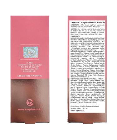 EASYDEW DW-EGF 55% Collagen Silkream Ampoule - Korean Facial Serum for Firmness & Elasticity - Age-Defying Skincare with EGF Peptides & Amino Acids - 1.86oz - Buy Online on GoSupps.com