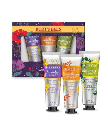 Burt's Bees Holiday Gift Set - Shea Butter Hand Cream Trio (Lavender, Orange Blossom, Rosemary) - Perfect Stocking Stuffer - Buy Online on GoSupps.com
