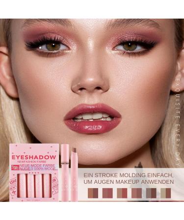  Djowyh Cosmetics Set of 6 Two-Tone Eyeshadow Pencils Cosmetics Shimmer Eye Pencil for Friends Family - Buy Online on GoSupps.com