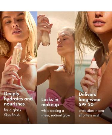 Kopari Sunglaze Sheer Setting Mist Sunscreen SPF 50 Weightless Fast Drying Ultra-Fine Setting Spray Made With Hyaluronic Acid Sets Makeup For A Hydrated Dewy Finish 2.53 fl oz - Buy Online on GoSupps.com