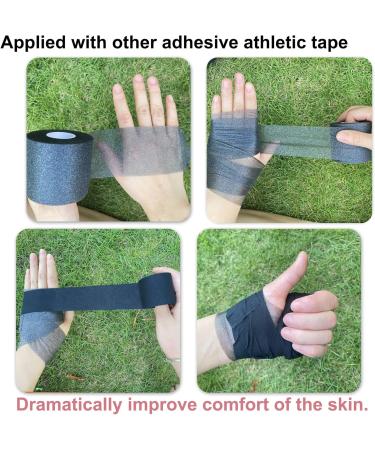 6 Rolls Pre Wrap Tape - Athletic Black Foam Underwrap Sports Wrap & Headbands for Hair - Buy Online on GoSupps.com