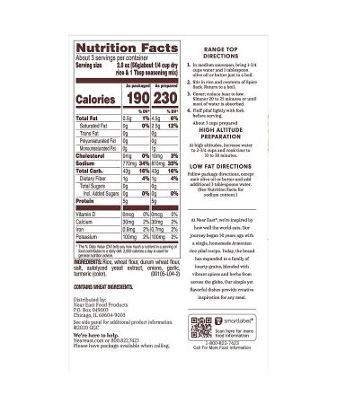 Near East Rice Pilaf 6.09 oz - Authentic Mediterranean Flavors | Easy to Cook - Buy Online on GoSupps.com