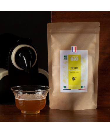  CAPSUL & BIO CAPSUL&BIO Organic Green Tea Ginger Lemon 125 g Bag - Fine Cut Instant Infusion Cold or Hot - 100% Natural Ingredients Certified Organic by Ecocert - Made in France - Buy Online on GoSupps.com
