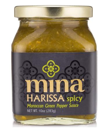 Mina Harissa Green Hot Sauce, Put an Exotic Moroccan Spin on Classic Salsa Verde with this Spicy Chili Garlic Sauce (10 Ounces)
