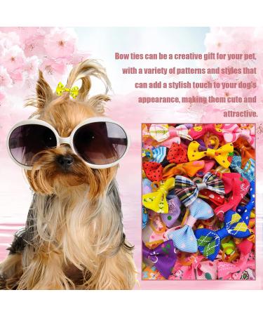 Elionless Dog Hair Bows 20 Pieces Cute Pet Hair Bow Tie Hair Rope Elastic Rubber Bands Hair Grooming Accessories for Puppy Dogs Cats - Buy Online on GoSupps.com