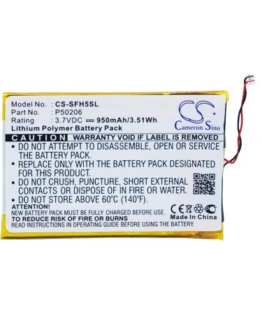 Buy 3.7V 950mAh P50206 Battery Replacement for SSF-H5 | High Quality & Fast International Shipping - Buy Online on GoSupps.com