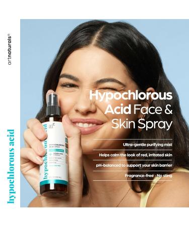 Artnaturals Hypochlorous Acid Face & Skin Spray Gentle Daily Facial Mist, pH-Balanced, Fragrance-Free, Soothing Cleanser for Sensitive Skin 8 fl oz - Buy Online on GoSupps.com