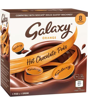 Galaxy Hot Chocolate Pods Bundle - 48 Dolce Gusto Compatible Capsules | Includes Galaxy Hot Chocolate, Caramel, and Orange Flavors - 40 Count Pack - Buy Online on GoSupps.com