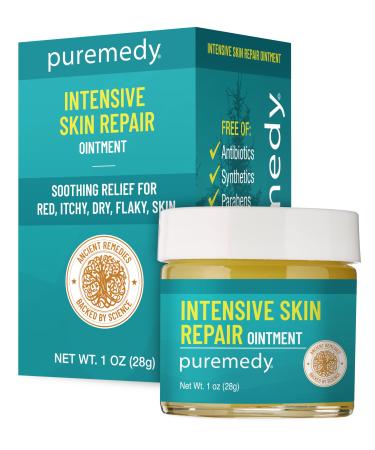 Puremedy - Intense Skin Repair Ointment All Natural Salve Soothes and Relives Symptoms of Dry Itchy Flaky Scratchy or Weepy Skin - 1 oz Jar