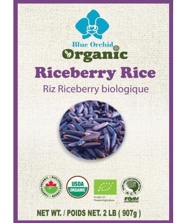 Organic Riceberry Rice - Purple Thai Black Jasmine Rice - High Fiber Superfood 900g