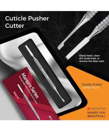 Suvorna Cuticle Pusher & Nail Cleaner | Gel Nail Polish Remover for Manicure & Pedicure | Stainless Steel Hand Foot & Nail Tools | Dual-Head Cuticle Care & Nail Care Tool for Salon Spa & Home Use - Buy Online on GoSupps.com