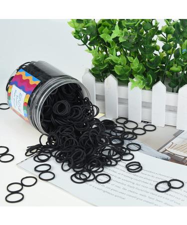 EAONE 1500Pcs Black Hair Bands - Small Hair Ties for Girls & Women, Elastic Rubber Bands in Box - Buy Online on GoSupps.com