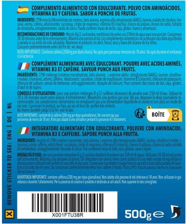 BODYLAB24 Concentrated Pre-Workout Booster 500g - Fruit Mix Energy Boost with Creatine Beta-Alanine & Caffeine for Maximum Training Power - Buy Online on GoSupps.com