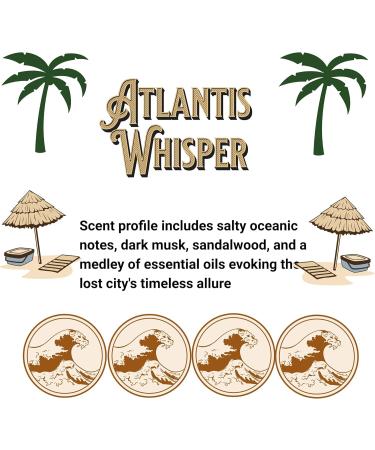 Natural Scented Soy Candle (9oz) - Washington Fragrance (Atlantis Whisper) | Eco-Friendly & Long-Lasting Aroma - Buy Online on GoSupps.com