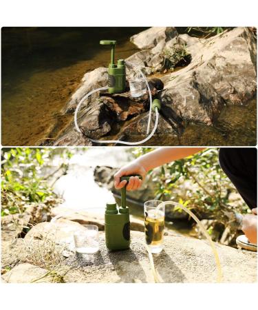 Purewell Water Purifier Pump with Replaceable 0.01 Micron Carbon Filter - 4 Stage Filtration for Camping, Hiking, Backpacking - Portable Outdoor Emergency Gear - Buy Online on GoSupps.com
