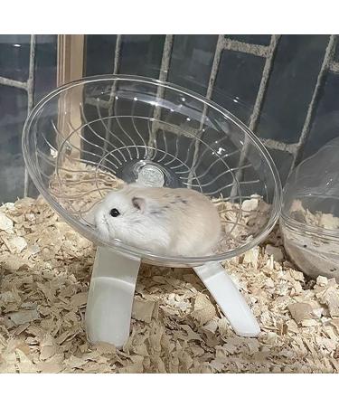 Flying Saucer Hamster Wheel Super-Silent Hamster Wheel Plastic Stable Pets Exercise Wheel Non Slip Run Silent Hamster Wheel for Small Pets (White) - Buy Online on GoSupps.com