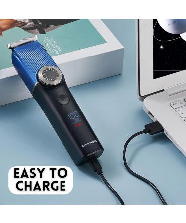BarberBoss Beard Trimmer Men Hair Clippers - Nose Ear & Beard Grooming Set Ceramic Blade Waterproof LED Display Precision Dial 39 Cutting Lengths Rechargeable - Buy Online on GoSupps.com