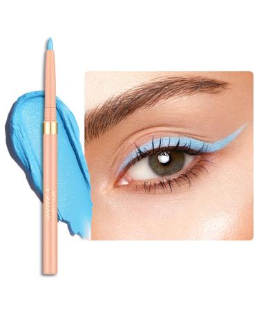 Oulac Blue Eyeliner Pencil Waterproof Retractable Eye Liner Pen Smooth and Creamy Eye Makeup for Precision Application Vegan & Cruelty-Free 10 Free Spirit