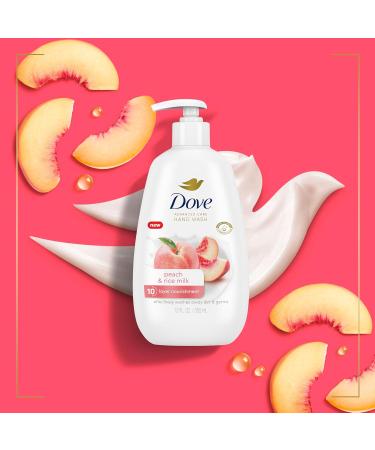 Dove Advanced Care Hand Wash Peach & Rice Milk 4 Count for Washing Away Dirt & Germs While Nourishing Skin 10 Layers Deep with Moisture Boost 5X Complex 12 Fl Oz (Pack of 4) - Buy Online on GoSupps.com