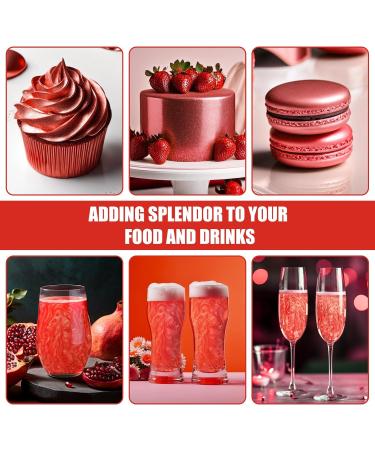Wwtop Red Edible Glitter - 15g Tasteless Powder for Drinks Chocolate Cakes & Cupcakes - Buy Online on GoSupps.com
