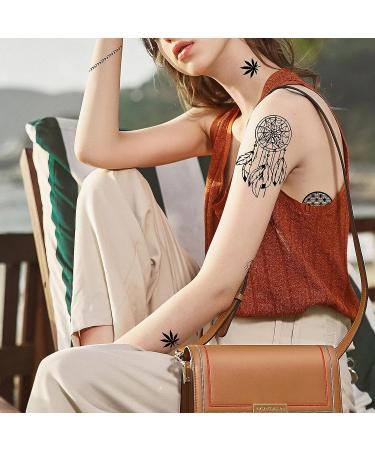 TOTAOTOO Waterproof Black Henna Tattoo Stickers - 6 Sheets Mandala Flower Designs for Women & Girls - Buy Online on GoSupps.com