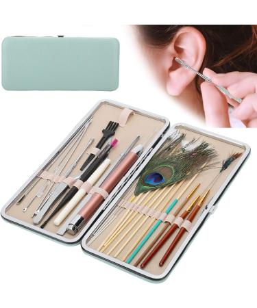 23Pcs Double Headed Stainless Steel Ear Spoons Set - Mint Green Ear Wax Removal Tools and Ear Care Accessories - Buy Online on GoSupps.com