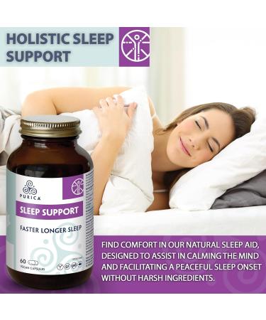 PURICA Vegan Sleep Support Supplement - 60 Capsules with Organic Ashwagandha & Reishi Mushroom - Buy Online on GoSupps.com