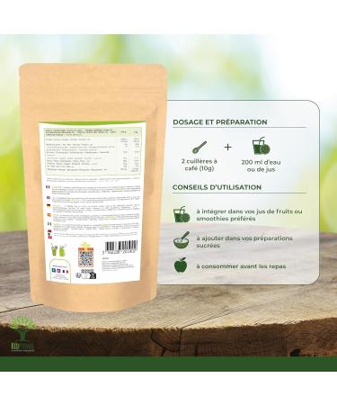 BIOPTIMAL - Organic Hemp Seed Integuments - Husk Raw - Digestion Transit Cholesterol - 65% Fiber 14% Protein - Grown and Packaged in France - Ecocert Certified - Vegan - 150 g - Buy Online on GoSupps.com