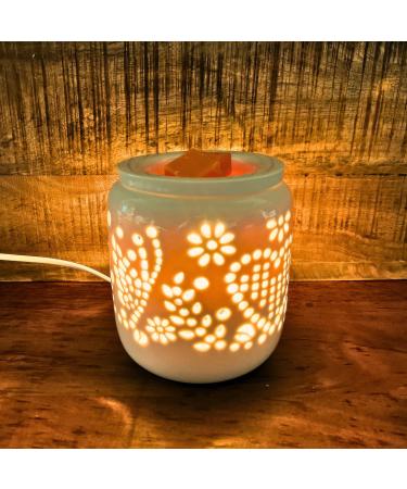 Candle Brothers Electric Scent Lamp - Ceramic White Romantic Design | Perfect Gift for Friends & Family | Ideal for Office Bedroom Yoga - Buy Online on GoSupps.com