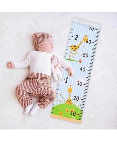 MHJY Height Chart for Kids Height Measure Wall Chart Child Growth Chart Wooden Ruler 7.9'' x 79'' Canvas Height Measurement Hanging Wall Decor for Baby Girls Boys Toddler Bedroom Nursery Cartoon Giraffe - Buy Online on GoSupps.com