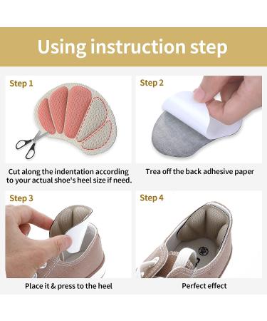 Sibba High Heel Pads - 3 Pairs Shoe Cushion Inserts for a Secure Fit, Pain Prevention & Blister Relief - Beige and Black - Women's Heel Grips - Buy Online on GoSupps.com