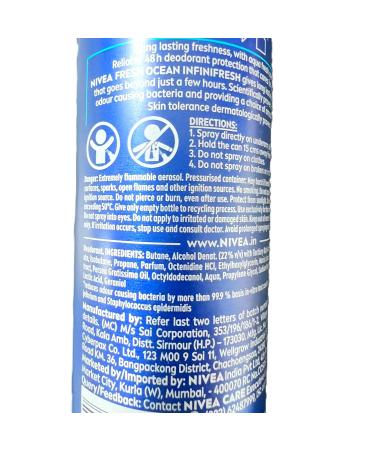 Nivea Men Fresh Ocean Deodorant 48 Hr Protection 150 Ml (93 g) Value Bundle - Pack of 3 - Buy Online on GoSupps.com