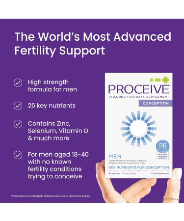 Proceive Tailored Fertility Supplements for Men Bundle Men s Pre-Conception Vitamins & Minerals for Pre Pregnancy Support and Omega 3 Fish Oil Supplement - Buy Online on GoSupps.com