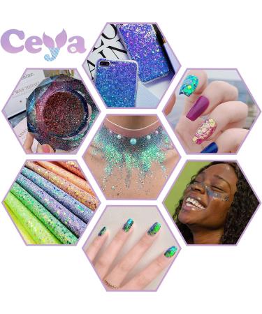 Ceya Chameleon Chunky Glitter 2.8oz/ 80g - Mermaid Color Shift Craft Glitter Powder - Iridescent Flakes for Epoxy Resin, Nail, Tumbler, Slime, Phone Case, Party Decor - Jewelry Making - Buy Online on GoSupps.com