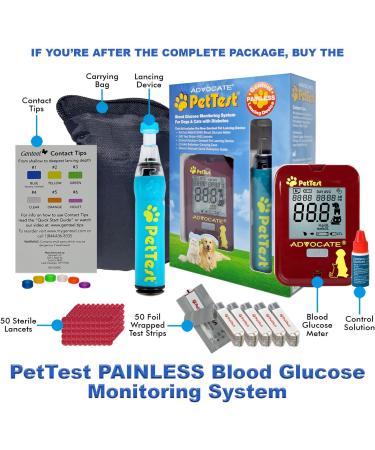 PetTest Diabetes Blood Glucose Test Strips (50 Pack) for Dogs & Cats - Compatible with PetTest Glucose Monitor - Buy Online on GoSupps.com