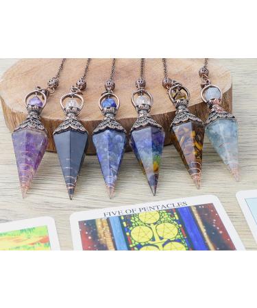 Buy MAIBAOTA Natural Aquamarine Crystal Pendulum for Dowsing & Witchcraft | Spiritual Divination Tools - International Shipping - Buy Online on GoSupps.com