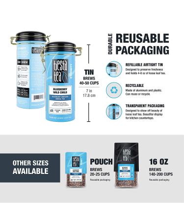 Tiesta Tea Blueberry Wild Child - Premium Caffeine-Free Loose Leaf Tea 5.5 oz - Buy Online on GoSupps.com