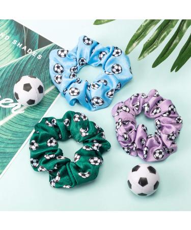 WILLBOND 8-Piece Soccer Hair Scrunchies Set | Elastic Hair Ties for Girls, Players, Coaches | Sport Hair Accessories Perfect Soccer Gift - Buy Online on GoSupps.com
