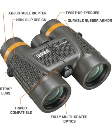 Bushnell H2O Xtreme 10x42 Compact Waterproof Binoculars - Fully Multi Coated Lens for Hunting and Boating | Model 181042C - Buy Online on GoSupps.com