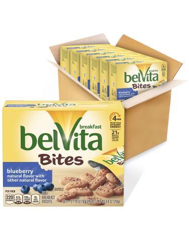 belVita Breakfast Biscuit Bites Blueberry Flavor 6 Boxes (5 Packs Per Box)