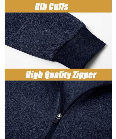 MAGNIVIT Men's Navy Blue Tracksuit Set - Small | Full Zip Athletic Jogging Sweatsuit - Buy Online on GoSupps.com